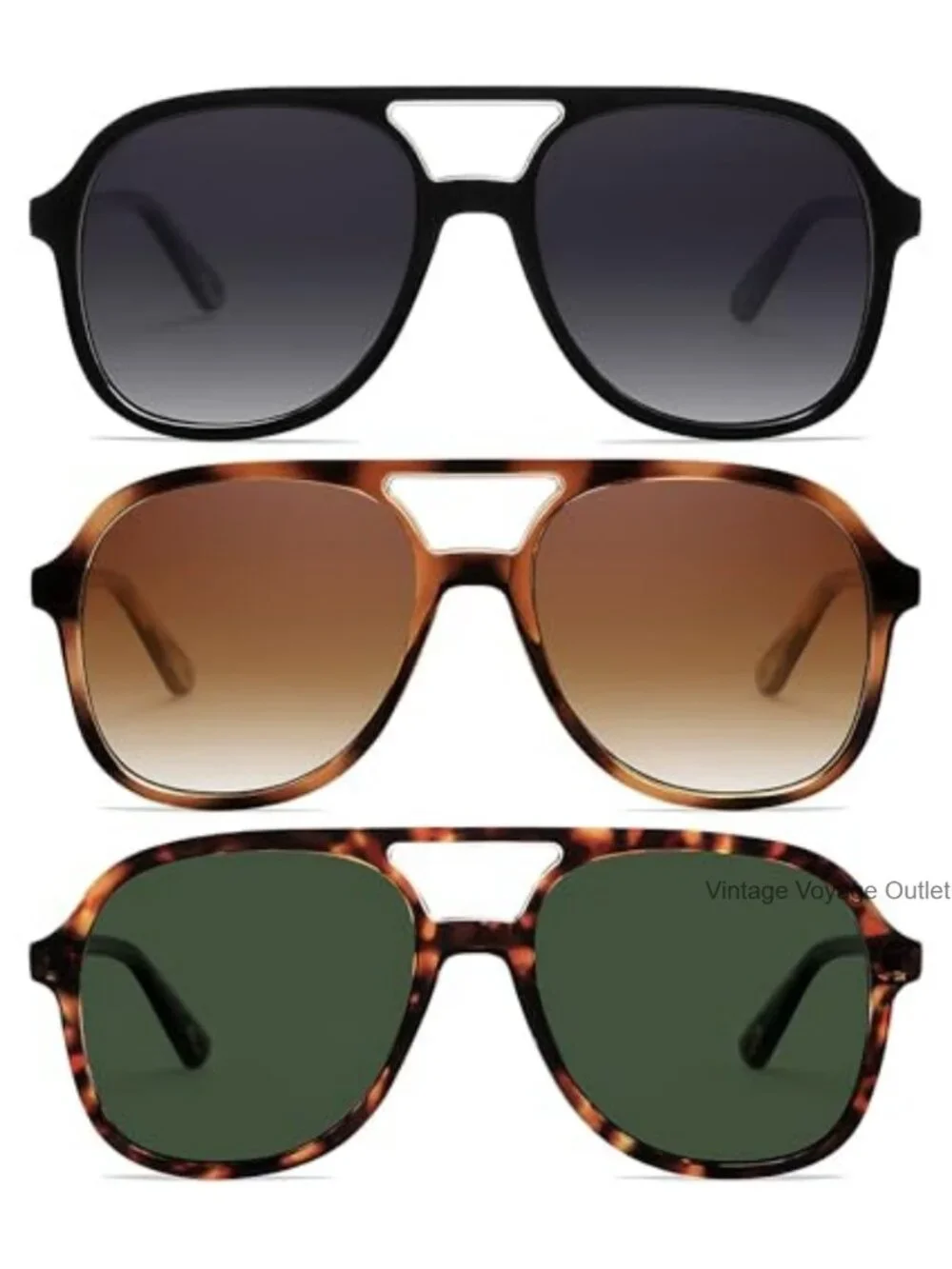 3 Pack Polarized Aviator Sunglasses Women UV400 Protection Retro Vintage